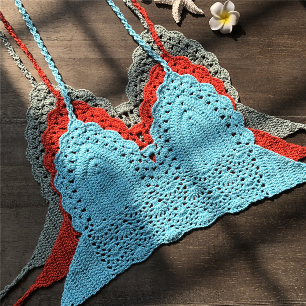 A Bathing Ape Camo - Sexy Beachwear Halter Neck Vest Crochet