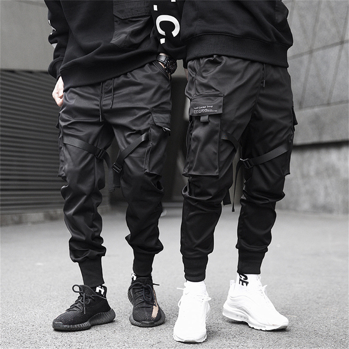 Streetwear Brand Pants - Black Hip Hop Cargo Pants Summer