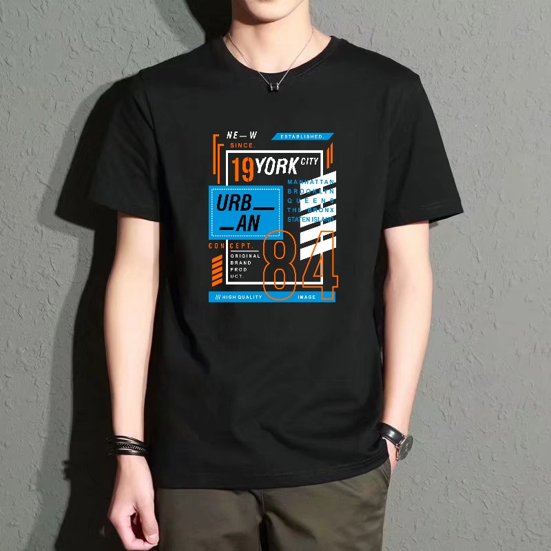 Men's Black Round-Neck Short-S - Streetwear Brand New York review and price