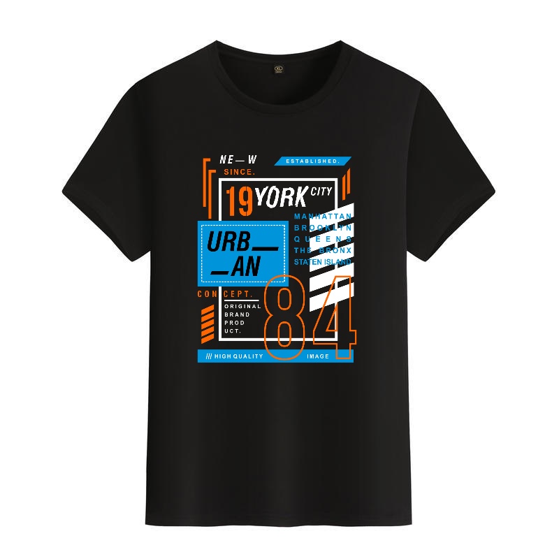 Men's Black Round-Neck Short-S - Streetwear Brand New York review and price
