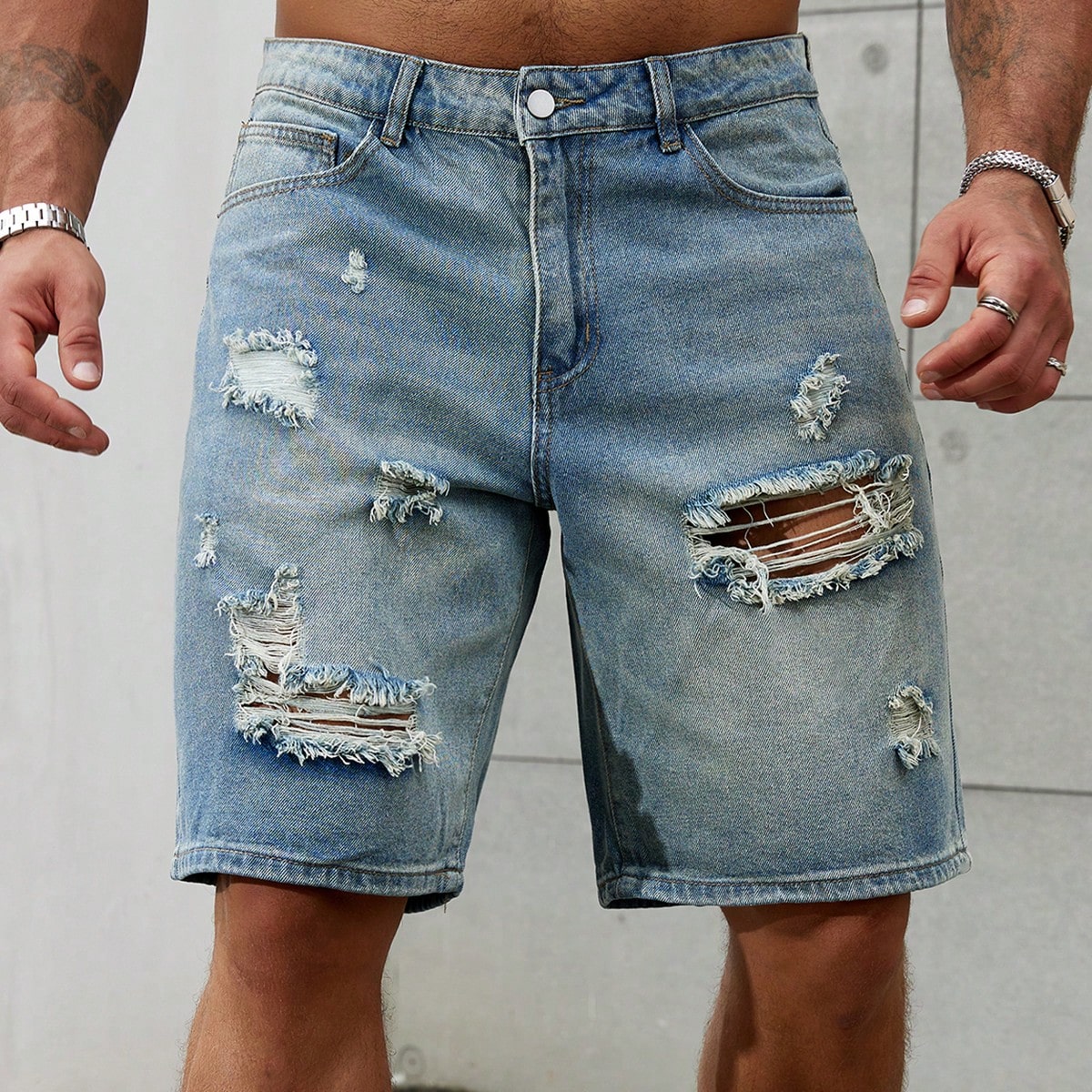 New Fashion Mens Ripped Short  - Streetwear Brands review and price