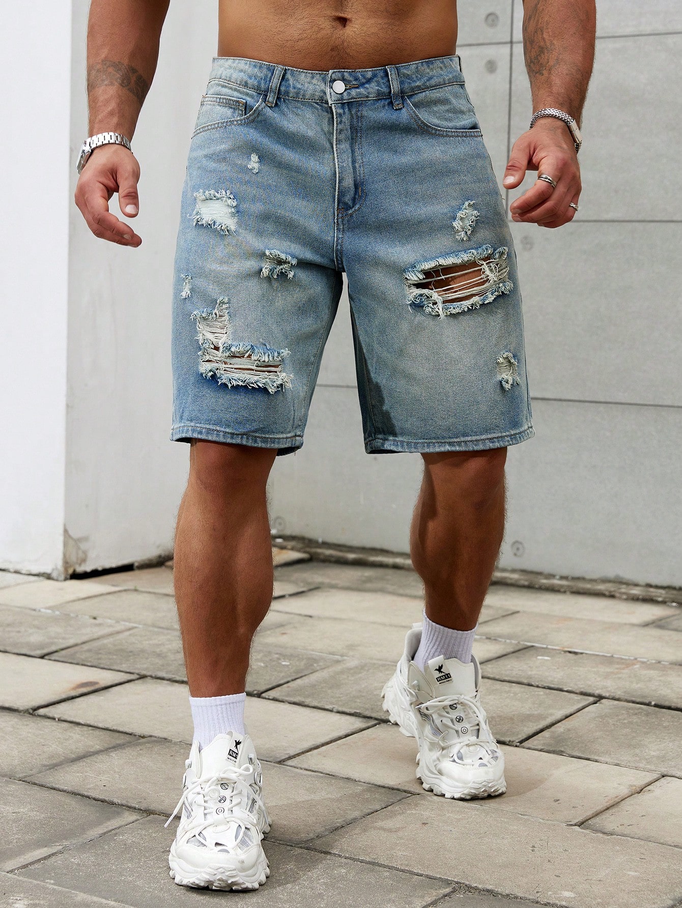 New Fashion Mens Ripped Short  - Streetwear Brands review and price