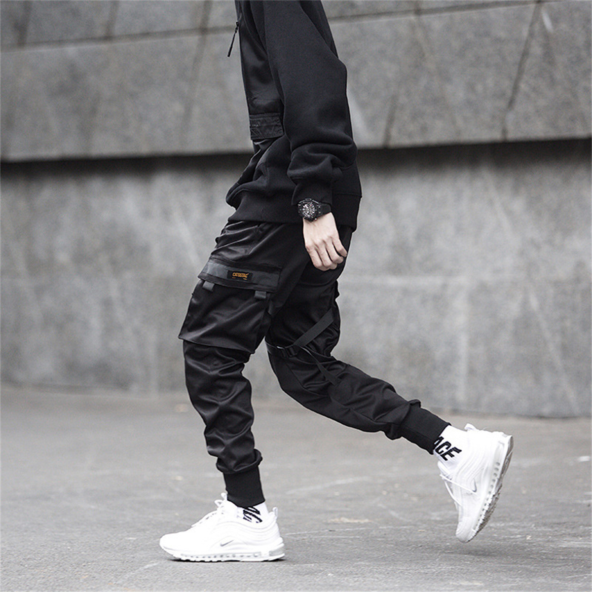 Black Hip Hop Cargo Pants Summ - Streetwear Brand Pants review and price