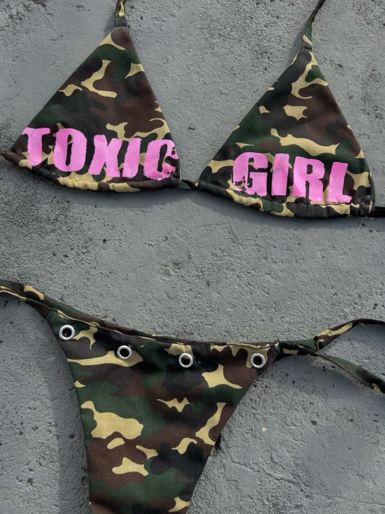 Women's Triangle Bikini Set Ca - A Bathing Ape Camo review and price