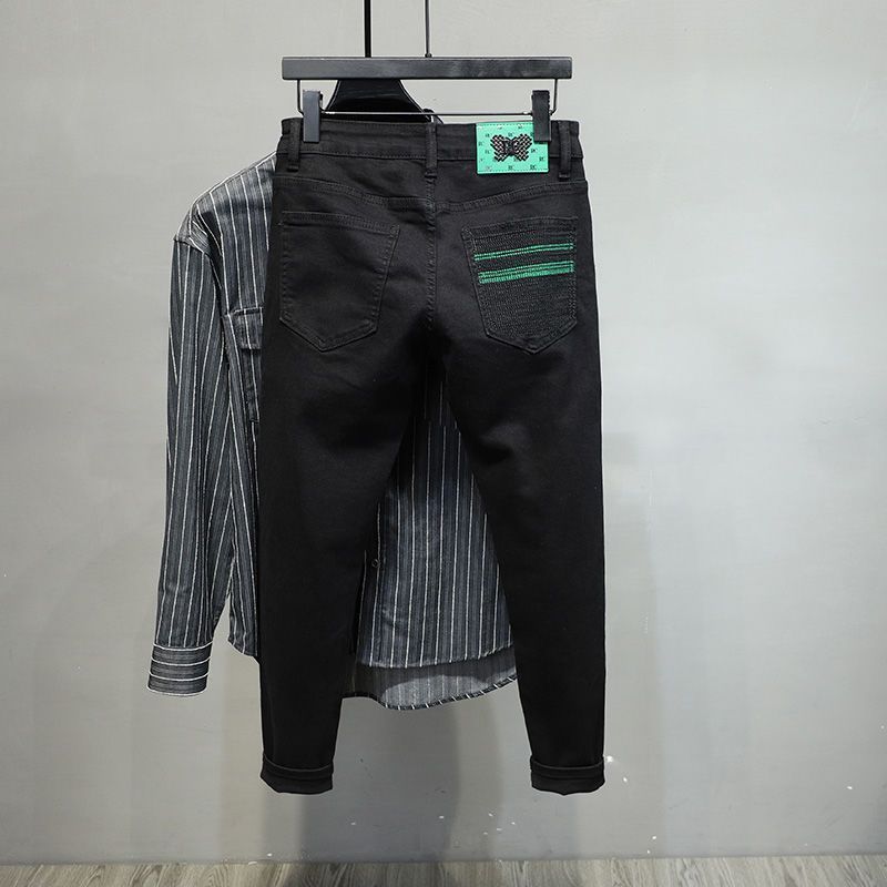 Luxury Brand Men Jeans Men's B - Streetwear Brand Pants review and price
