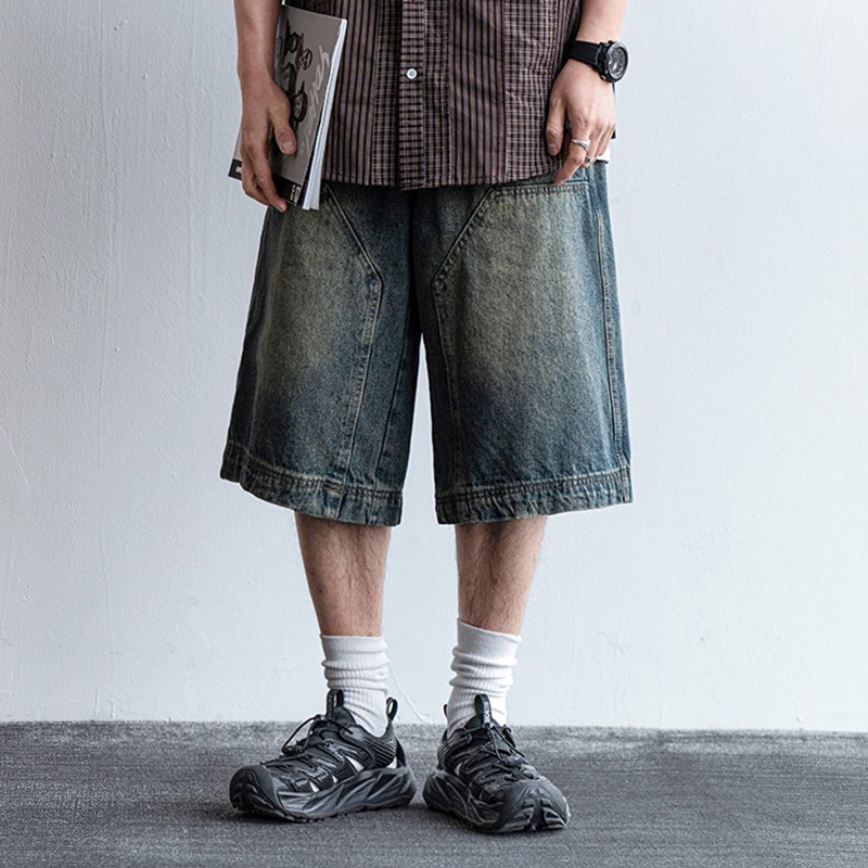 Heavyweight Washed Denim Short - Streetwear Brand Niche review and price