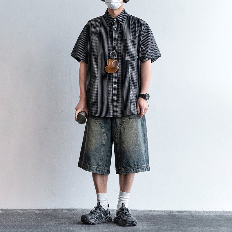 Heavyweight Washed Denim Short - Streetwear Brand Niche review and price