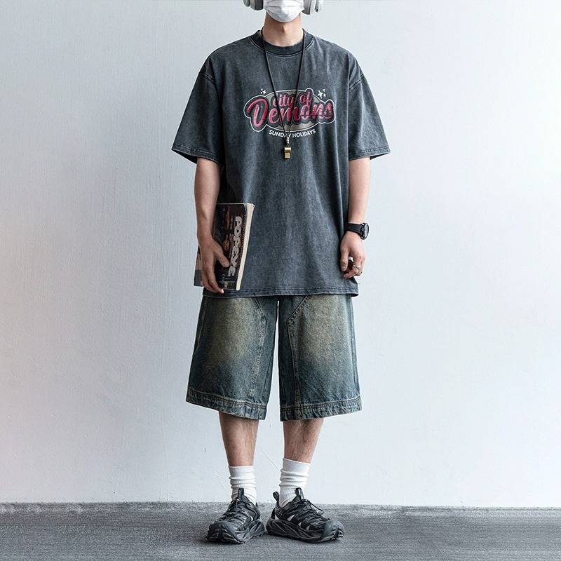 Heavyweight Washed Denim Short - Streetwear Brand Niche review and price